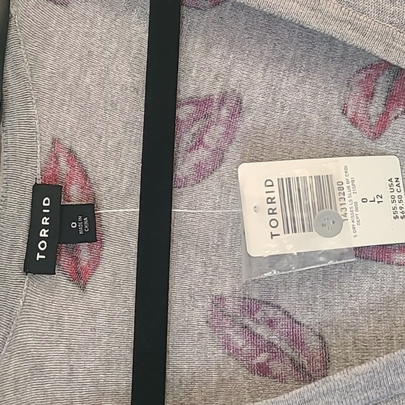 New Torrid lips 💋 cardigan - Picture 2 of 5